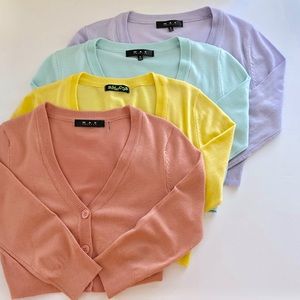 4 cropped cardigans